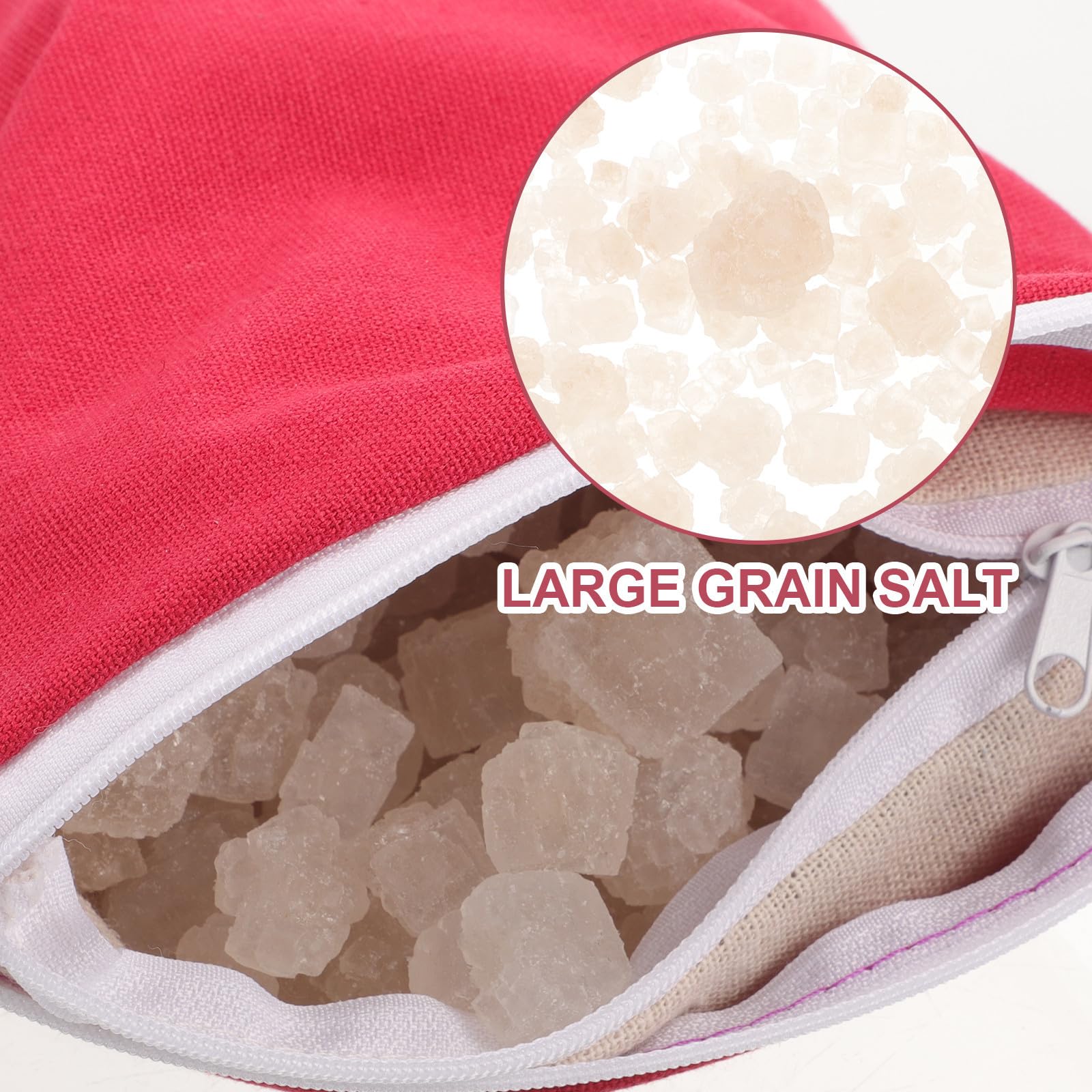 ifundom Mikrowellengeeignetes Wärmekissen mit Grobem Meersalz für Natürliche Schmerzlinderung und Stressentspannung aus Baumwollstoff für Nacken und Schultern