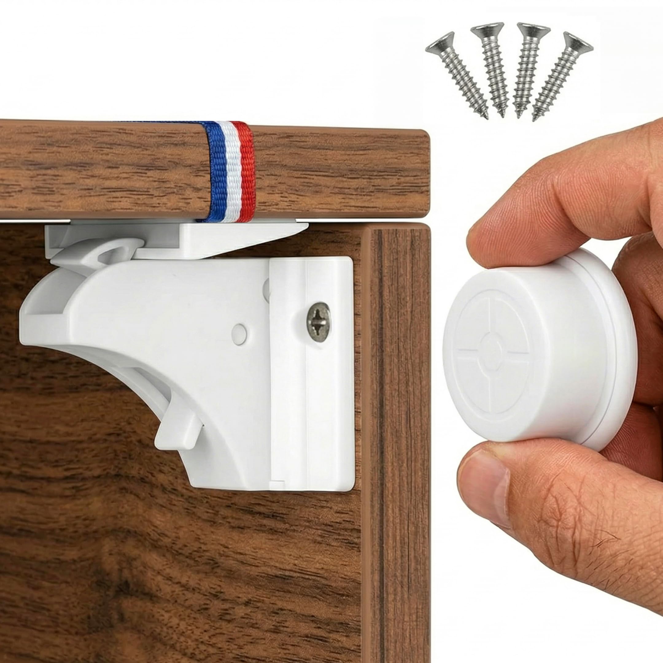 Serrure Magnétique Invisible pour Sécurité Enfant et Bébé – 10 Verrous & 2 Clés – Protection pour Placards, Portes & Tiroirs – Blocage Avec Ou Sans Perçage