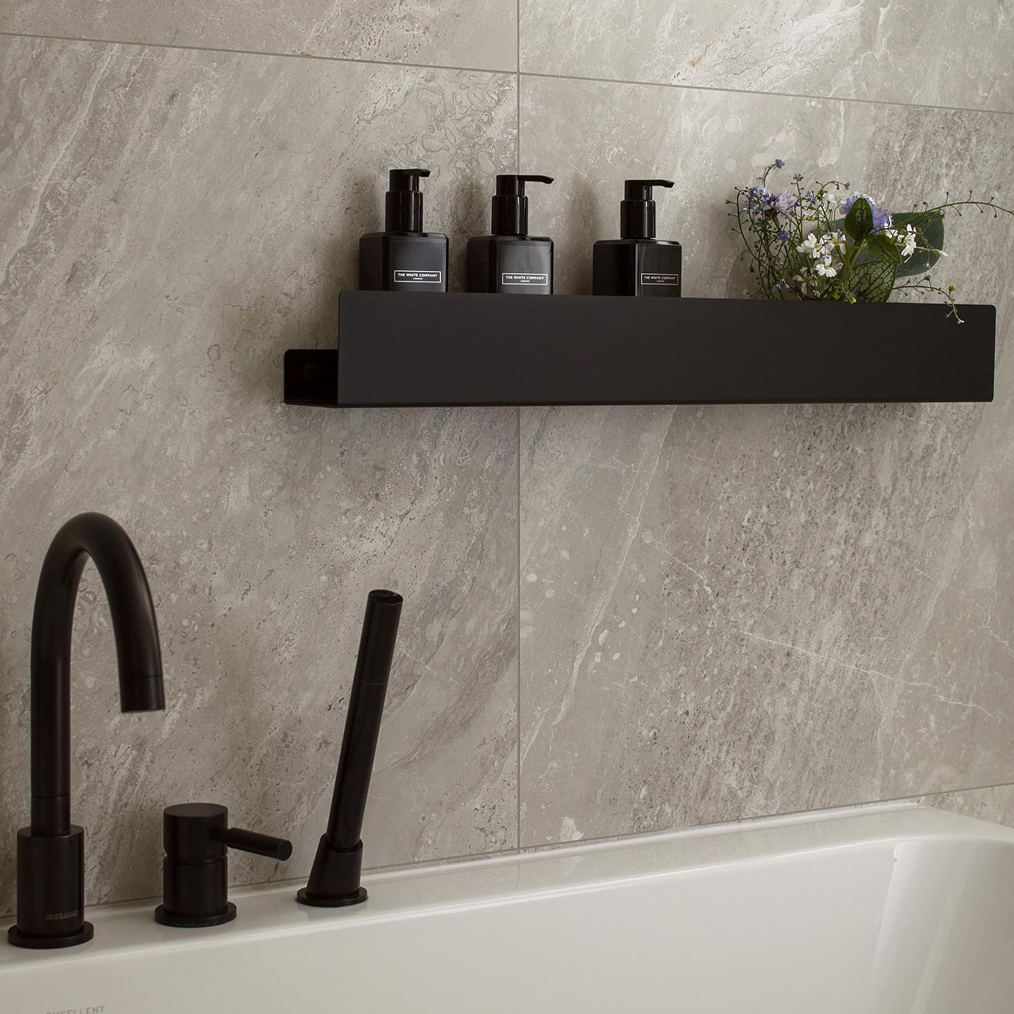 DABSTORY Doucheplank Badkamerrek Boren Douchemand Organizer voor Douche en Badkamer Houder Doucherek Aluminium Klein Bad Duschapparaat Wandhangend Plank Mat Afwerking Wit 80cm DABSTORY Doucheplank Badkamerrek Boren Douchemand Organizer voor Douche en Badkamer Houder Doucherek Aluminium Klein Bad Duschapparaat Wandhangend Plank Mat Afwerking Wit 80cm