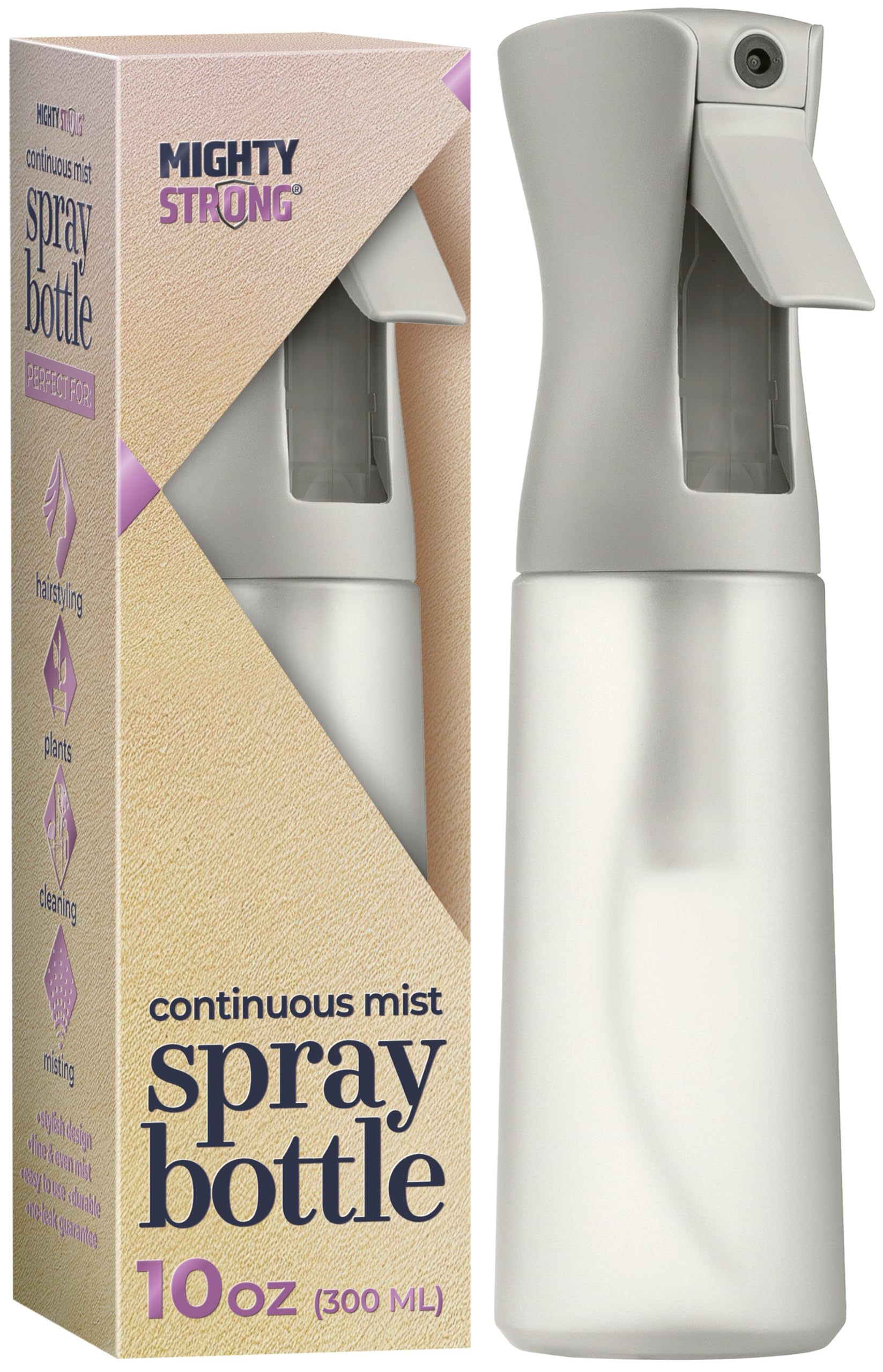 MIGHTY STRONG 10 OZ Continuous Spray Bottles - refillable containers | Mubboo