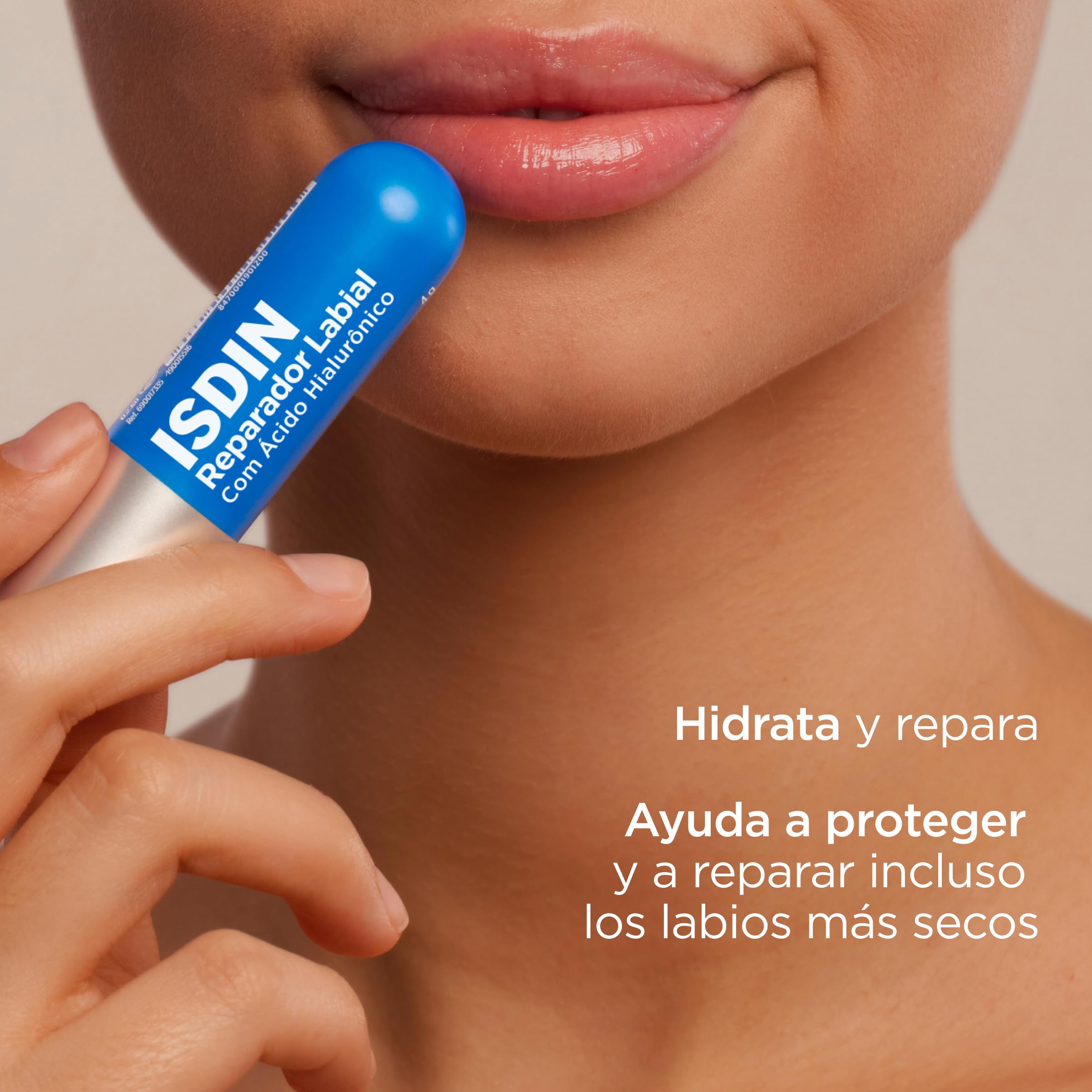 ISDIN Reparador Labial Stick, PACK TRIO Reparador Labial en barra con ácido hialurónico que protege y repara los labios, 3 unidades, 12g
