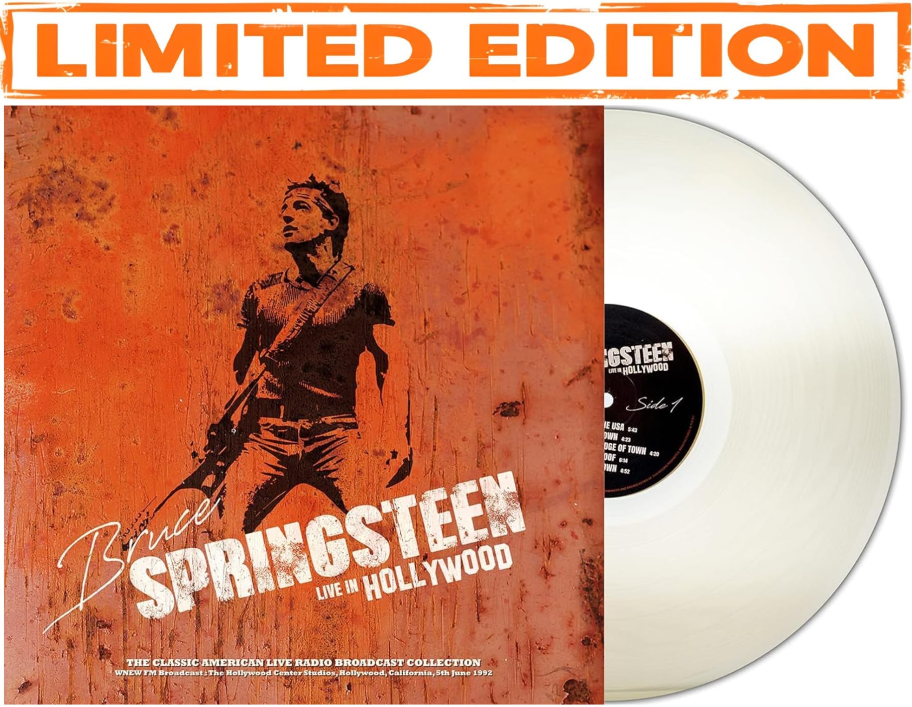 BRUCE SPRINGSTEEN - VIVERE A HOLLYWOOD 1992 ARANCIONE TRASPARENTE