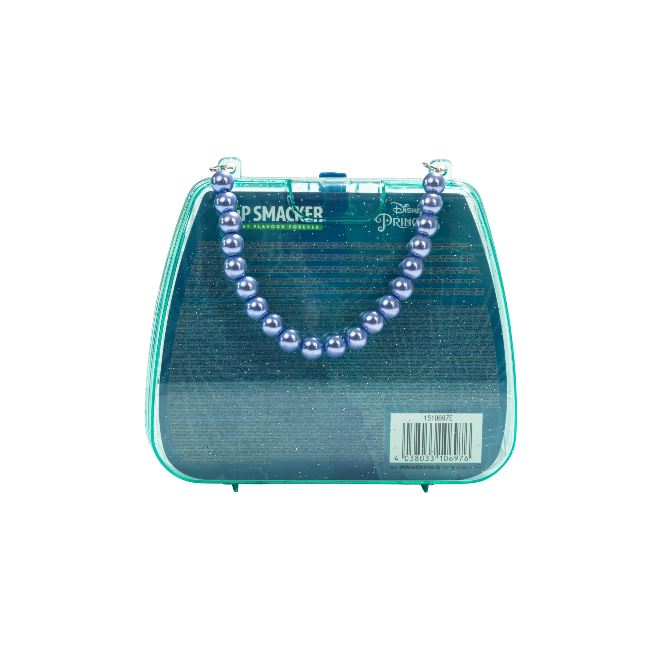 Lip Smacker Princess Ariel Mini Tote Bag, Valigetta Trucchi per Bambina con Trucchi e Smalti per Viso, Labbra e Unghie, Accessori Inclusi, per un Look da Principessa Disney