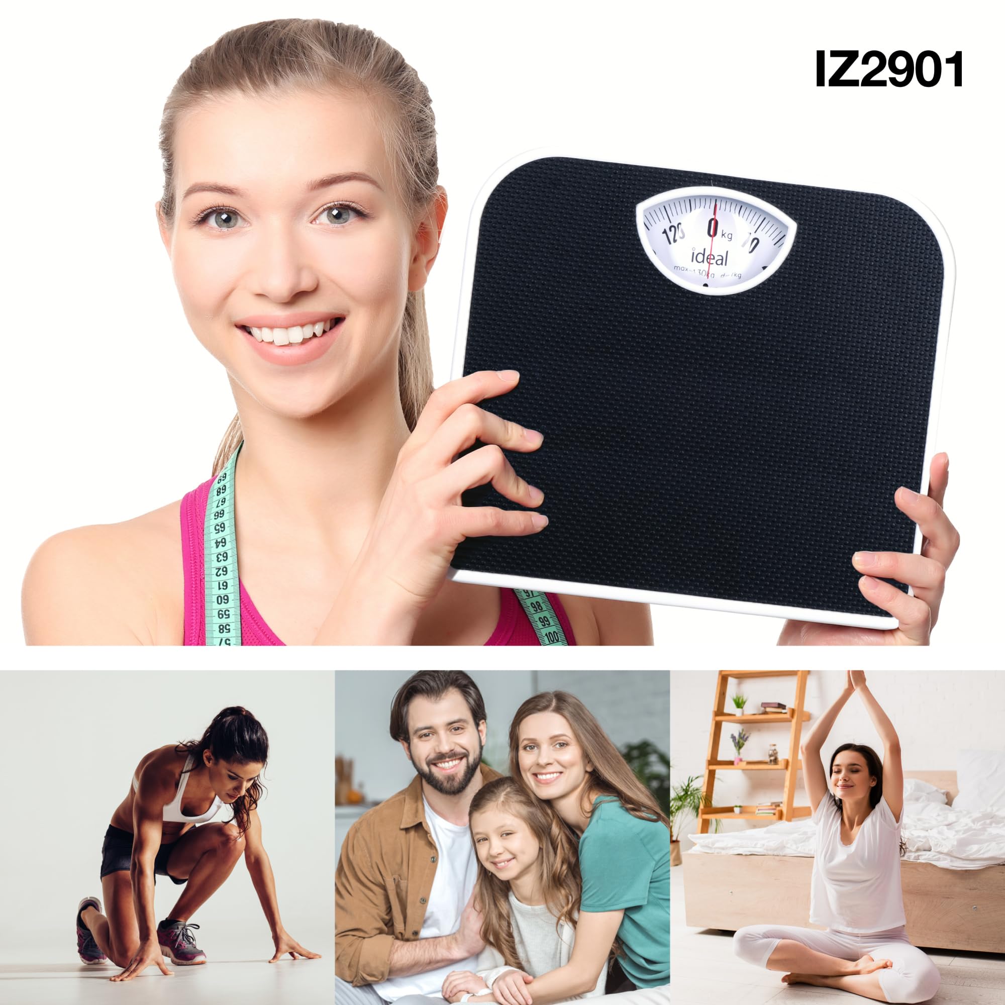MECHANICZNA WAGA ŁAZIENKOWA ANALOGOWA DO 130KG CZARNY
