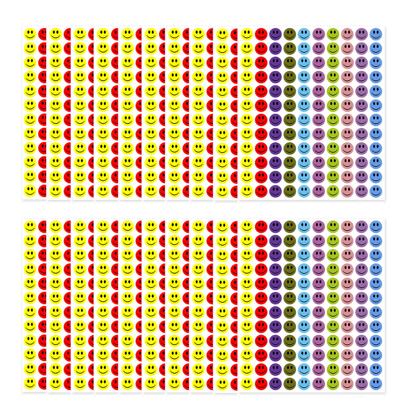 2400 Stück Emoji Sticker Set - Smiley Aufkleber Für Belohnung & Dekoration