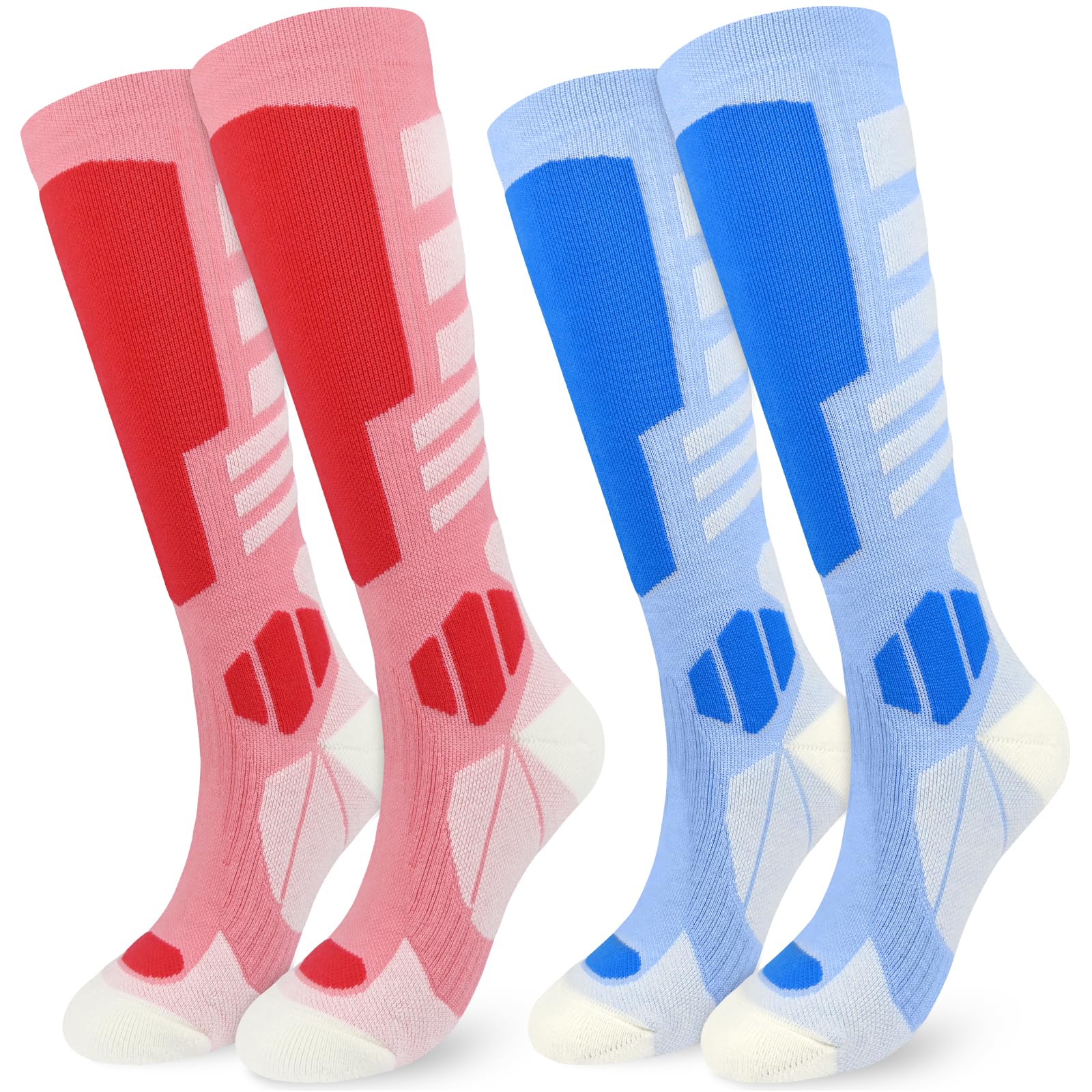 srclo Mens Womens Merino Wool Ski Socks,2 Pairs Full Cushioned Thermal Warm Knee High Thick Socks for Winter,Cold Weather,Skiing,Snowboarding,Sports,Hiking
