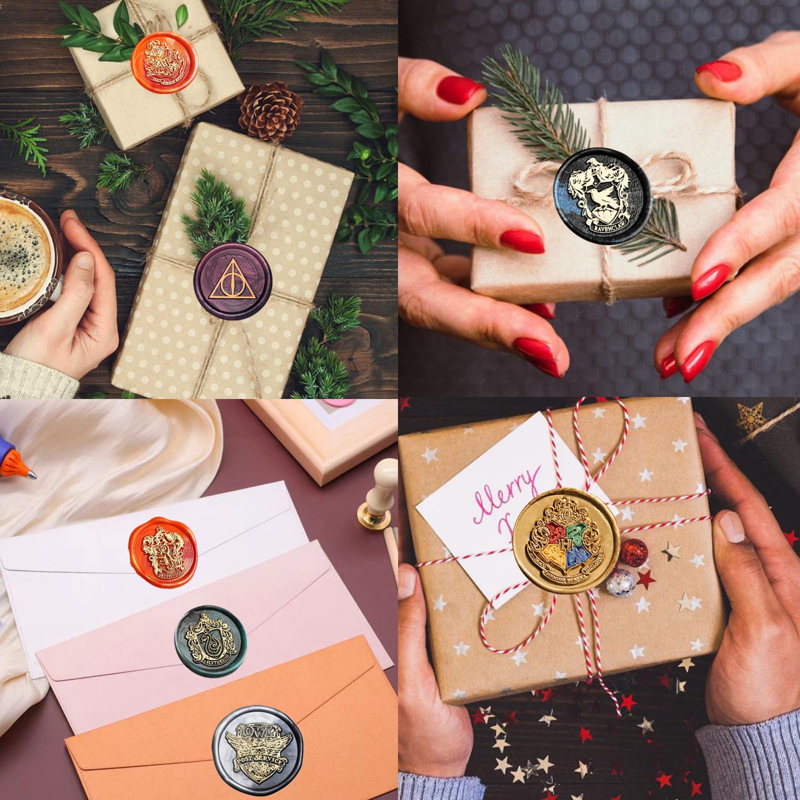 Set De Timbres De Poudlard 7 Pièces Set De Timbres De