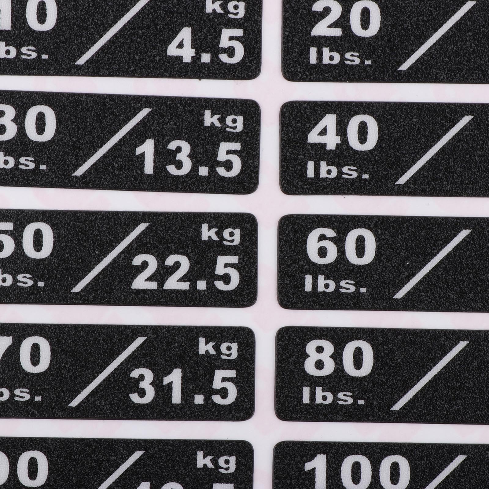 Etichette Per Pesi Da Palestra - 5-120 Kg, Plastica PP, Adesivi Numerici Per Manubri E Bilancieri