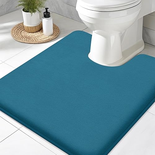 Miniatura 141 de Smiry Tapete de baño de espuma viscoelástica de 24 x 16 pulgadas, extra suave y absorbente, antideslizante, lavable para suelo, ducha y bañera,