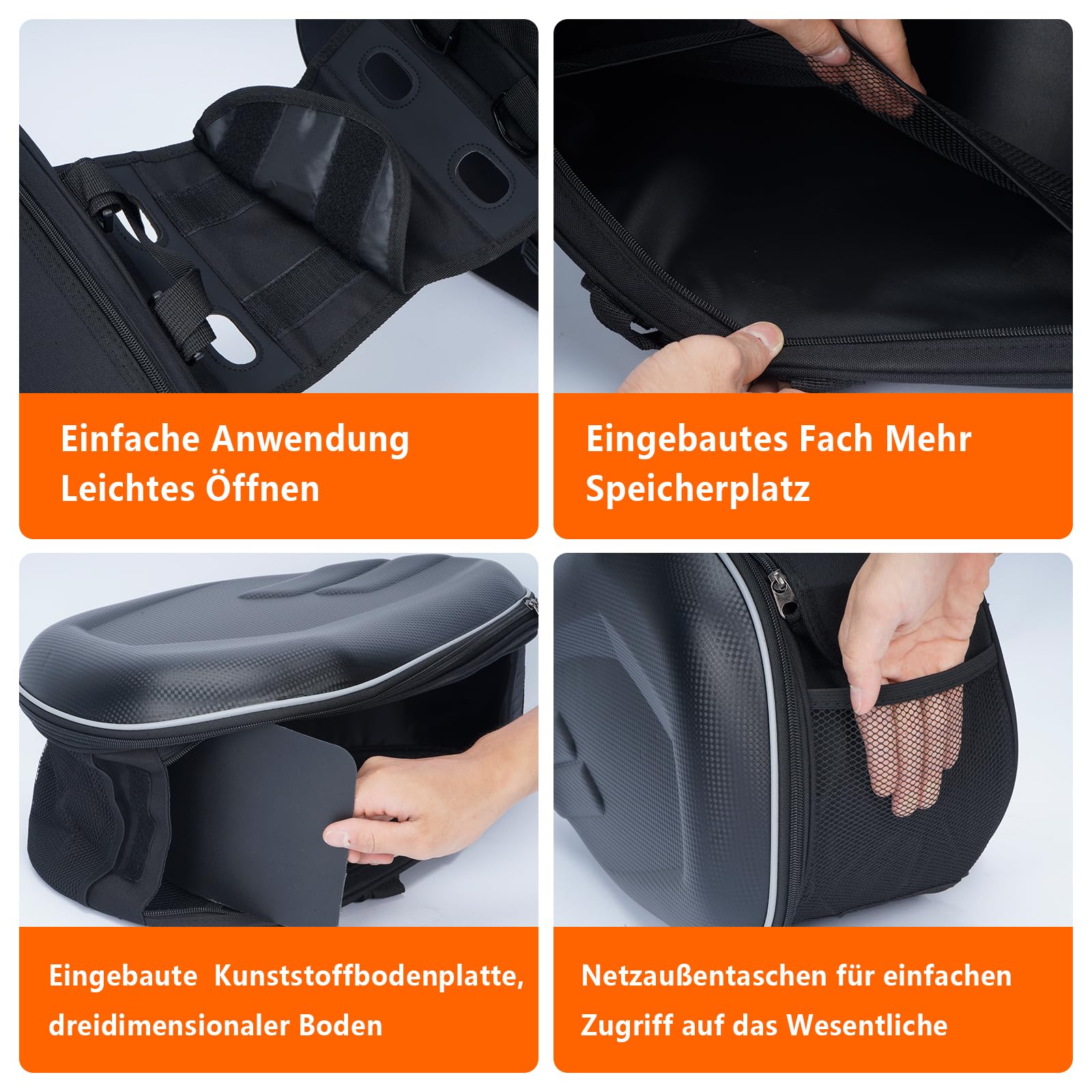 Borse da moto 36L-58L espandibili per moto, borsa laterale impermeabile per casco integrale wit impermeabile, custodia universale per moto