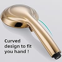 Vista 3 de Cobbe - Cabezal de ducha de 8 funciones con soporte de mano, juego de cabezal de ducha de alta presión con manguera, soporte ajustable y arandelas