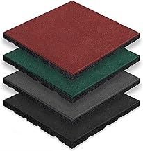 Play Protect Playground and Garden Mat, Non-Slip and Cushioning Surface, Weatherproof, Thickness 25 or 40 mm (50 x 50 x 2.5 cm, Grey)