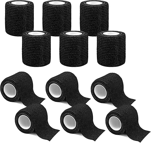 Zhcoy Preenvoltura deportiva, 12 piezas de cinta autoadhesiva para deportes, muñeca, tobillo, 5 yardas cada uno (12 colores, 1 pulgada)