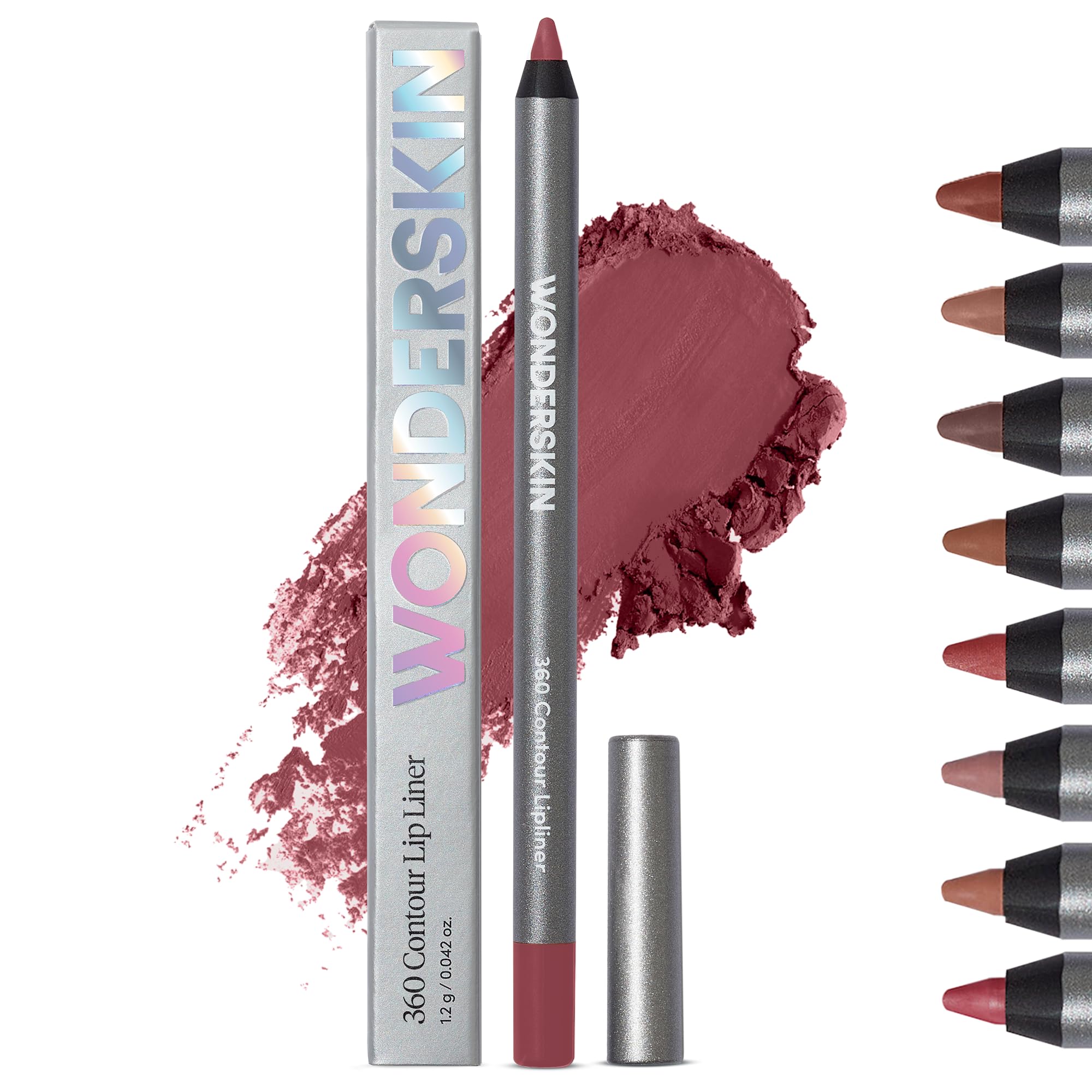 Wonderskin Lipliner Pencil, 360 Contour Lipliner, Long Lasting, Sharpenable