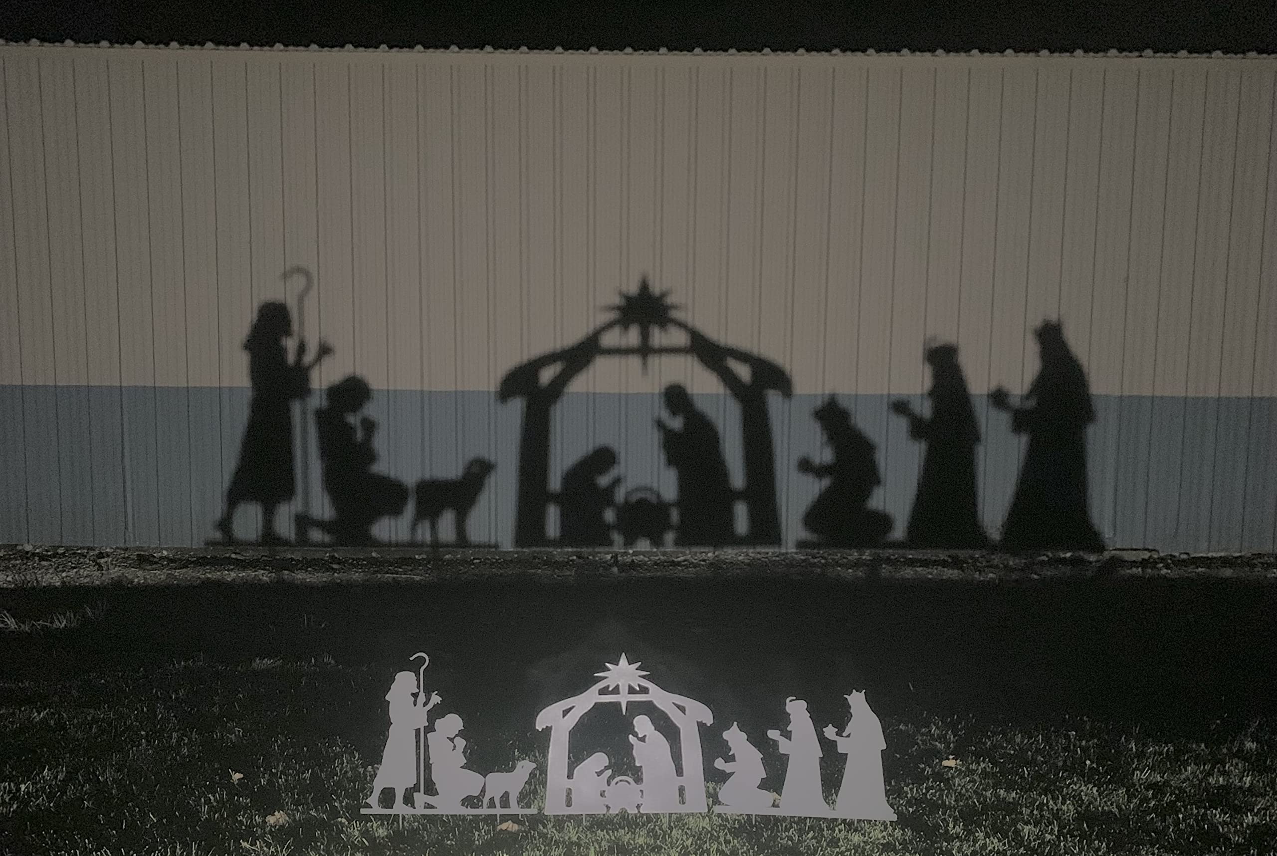 Metal Nativity Scene Shadow Caster Bundle (Black)