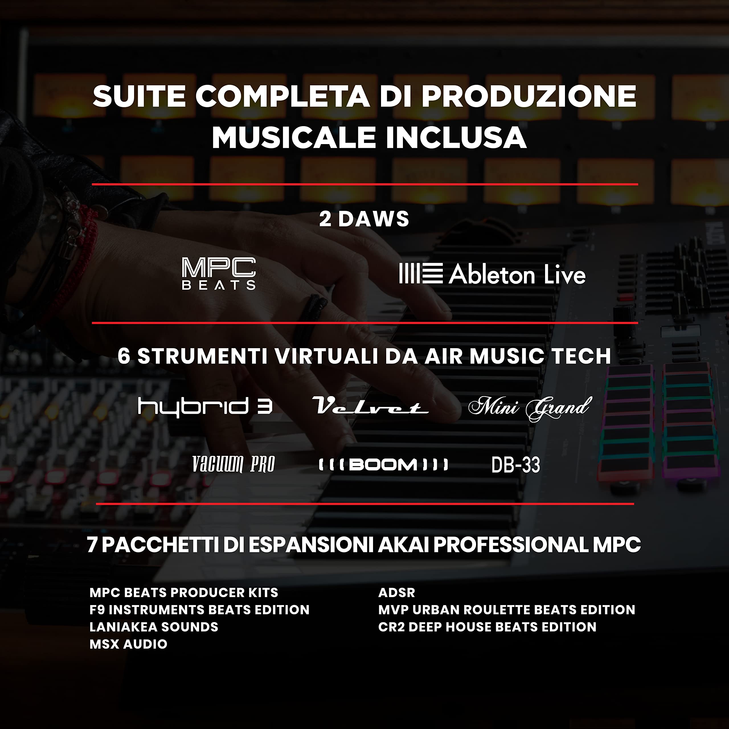 M-Audio Oxygen Pro 61 + SP-2 - Tastiera MIDI Controller USB con Controlli Assegnabili e Pacchetto Software + Pedale di Sustain Universale