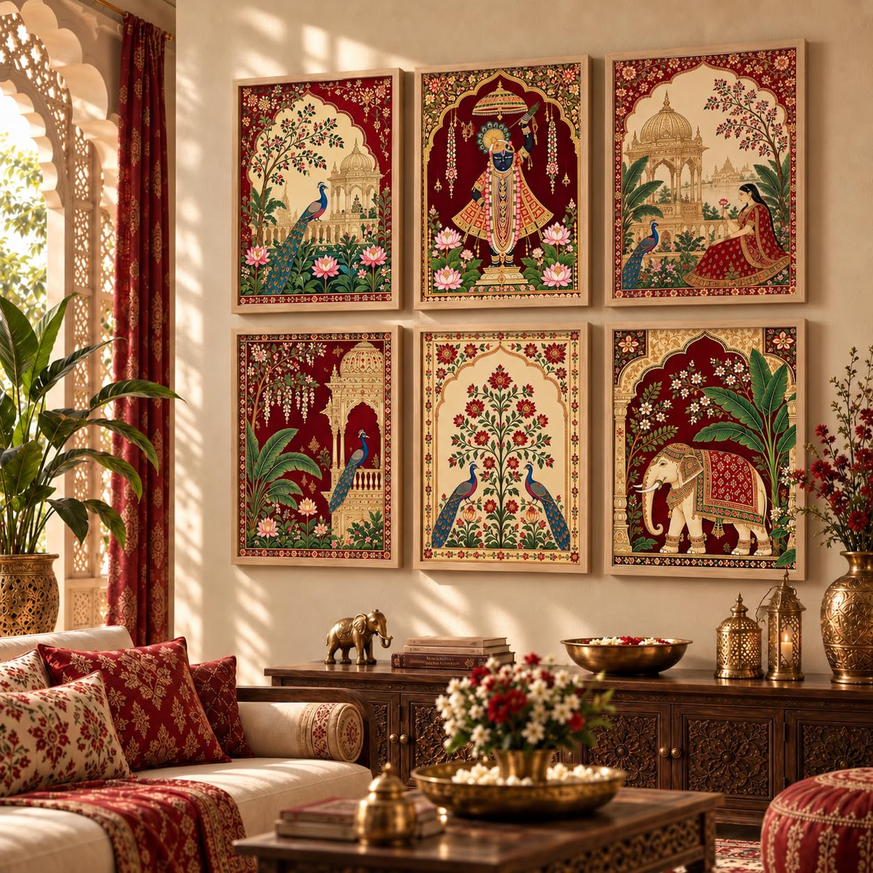 Kotart Madhubani Wall Art - Framed Paintings -10 Kotart Madhubani Wall Art - Framed Paintings -10
