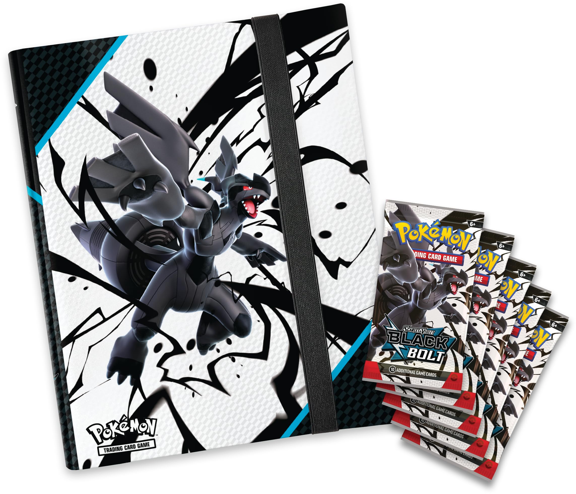 Pokémon TCG: Raccoglitore nero e viola (Zekrom Binder & 5 buste di espansione)