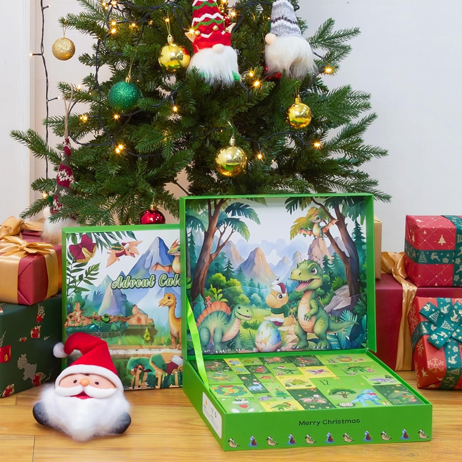 Advent Calendar 2026 24 Days Surprise Christmas Dinosaur Gift Box for Kids - Christmas Countdown Advent Calendars - Dinosaur XMAS Gifts Including Dino Excavation Toys for Boys & Girls