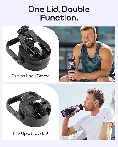 Miniatura 4 de Botella de agua aislada de 40 onzas  Bebidas de viaje para café caliente y frío, botellas de gimnasio y juegos deportivos a prueba de fugas, frasco