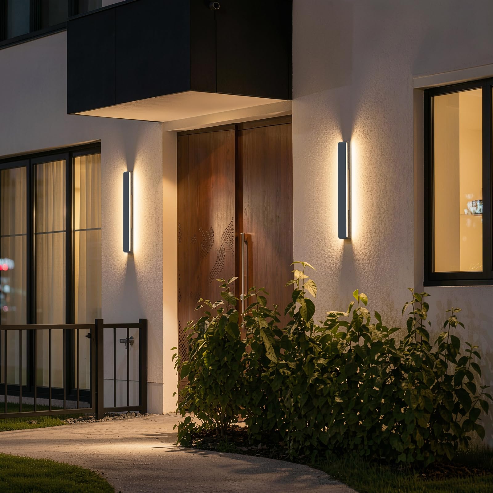 Klighten 20W Applique Murale Exterieur, Aluminium Longue Extérieure Éclairage Mural Imperméable IP65 Pour Jardins, Terrasses, Lampe Murale Exterieur Blanc Chaud 3000K (Anthracite, 60CM)