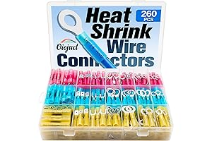 260-Piece Heat Shrink Terminal Kit: Essential Electrical Connectors for Automotive, Marine, and DIY Projects
