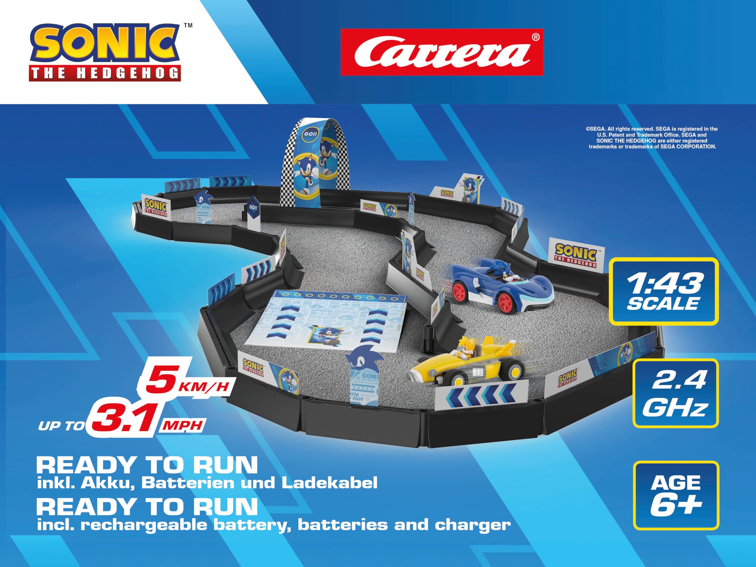 Carrera 370430021 Team Sonic Racing Mini RC zestaw toru
