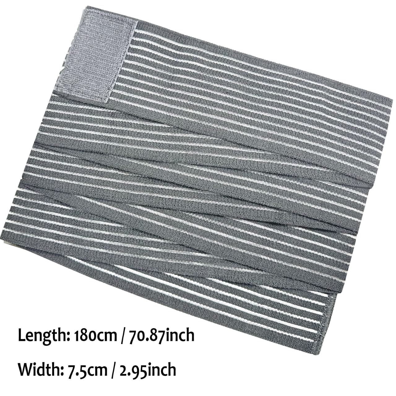 Correa de compresa fría, cinturón elástico para envolver compresas frías, correa extensora de bolsa de hielo, añade longitud a la mayoría de bolsas de hielo, multifuncional (gris)