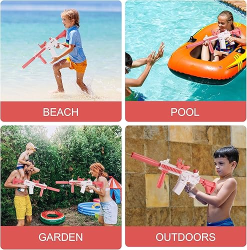 Miniatura 6 de Pistola de agua eléctrica juguetes de pistola de chorro pistola automática de agua de hasta 20 pies de largo alcance juguetes de pistola de agua