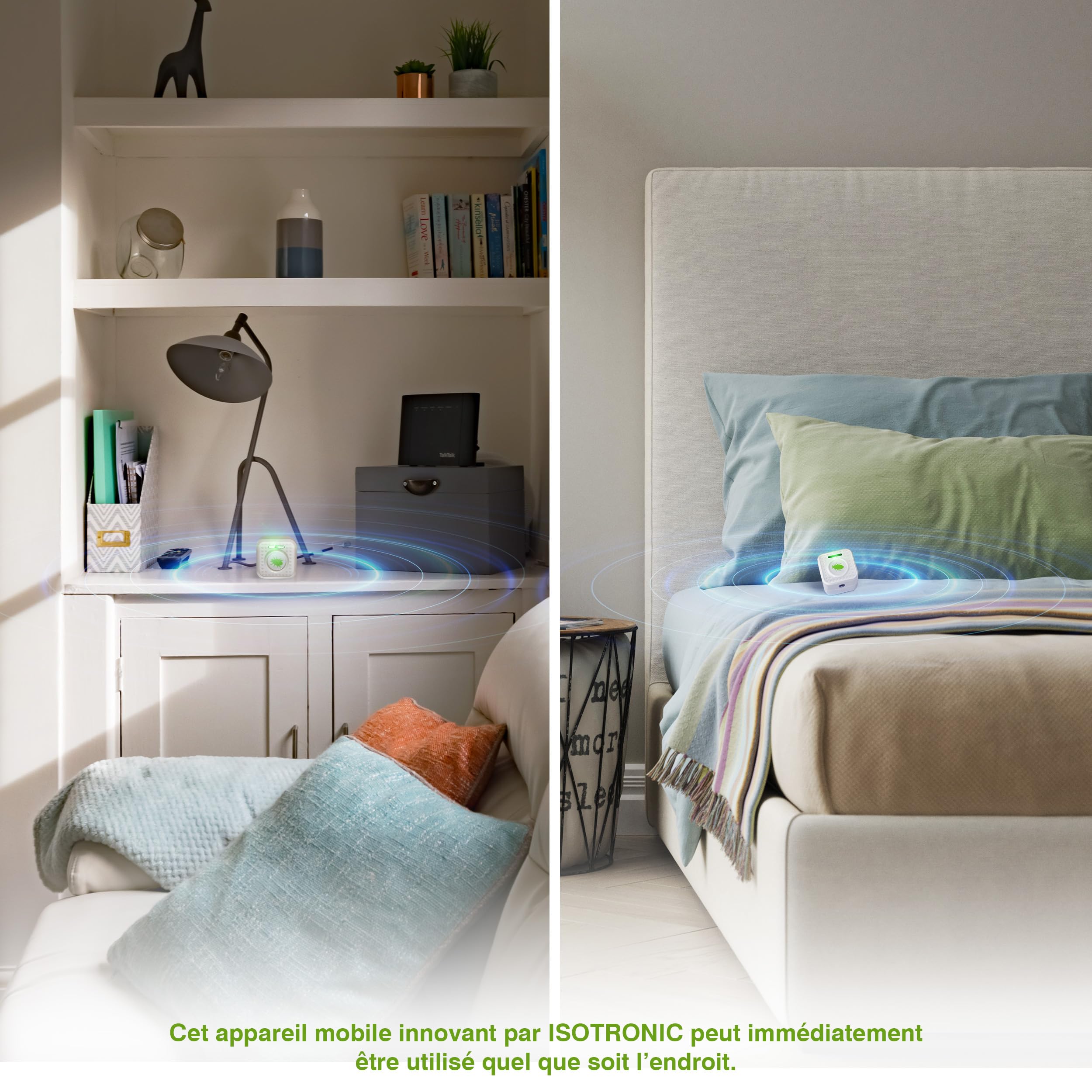 ISOTRONIC Répulsif ultrasons acariens et punaises de lit – Protection à Piles sans Produits Chimiques – Portée Efficace 30 m² – Lot de 5 pièces pour Matelas, Chambre et canapé – sans Odeur ni Poison
