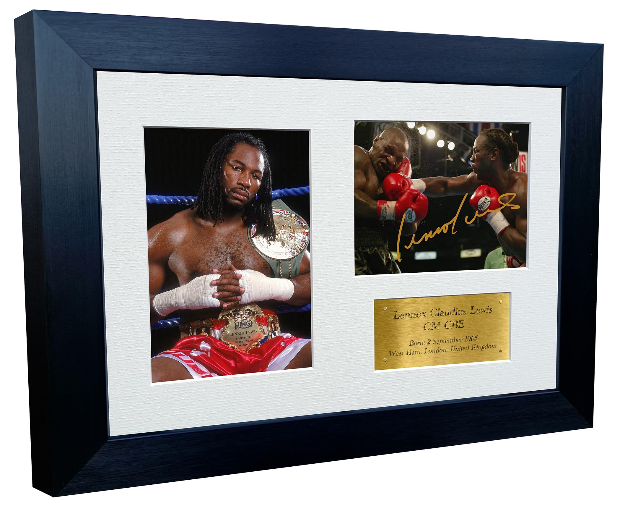 Kitbags & Lockers 12x8 A4 Signed Lennox Lewis The Lion Boxing Autographed Photo Photograph Picture Frame Signature Poster Gift Triple Gold