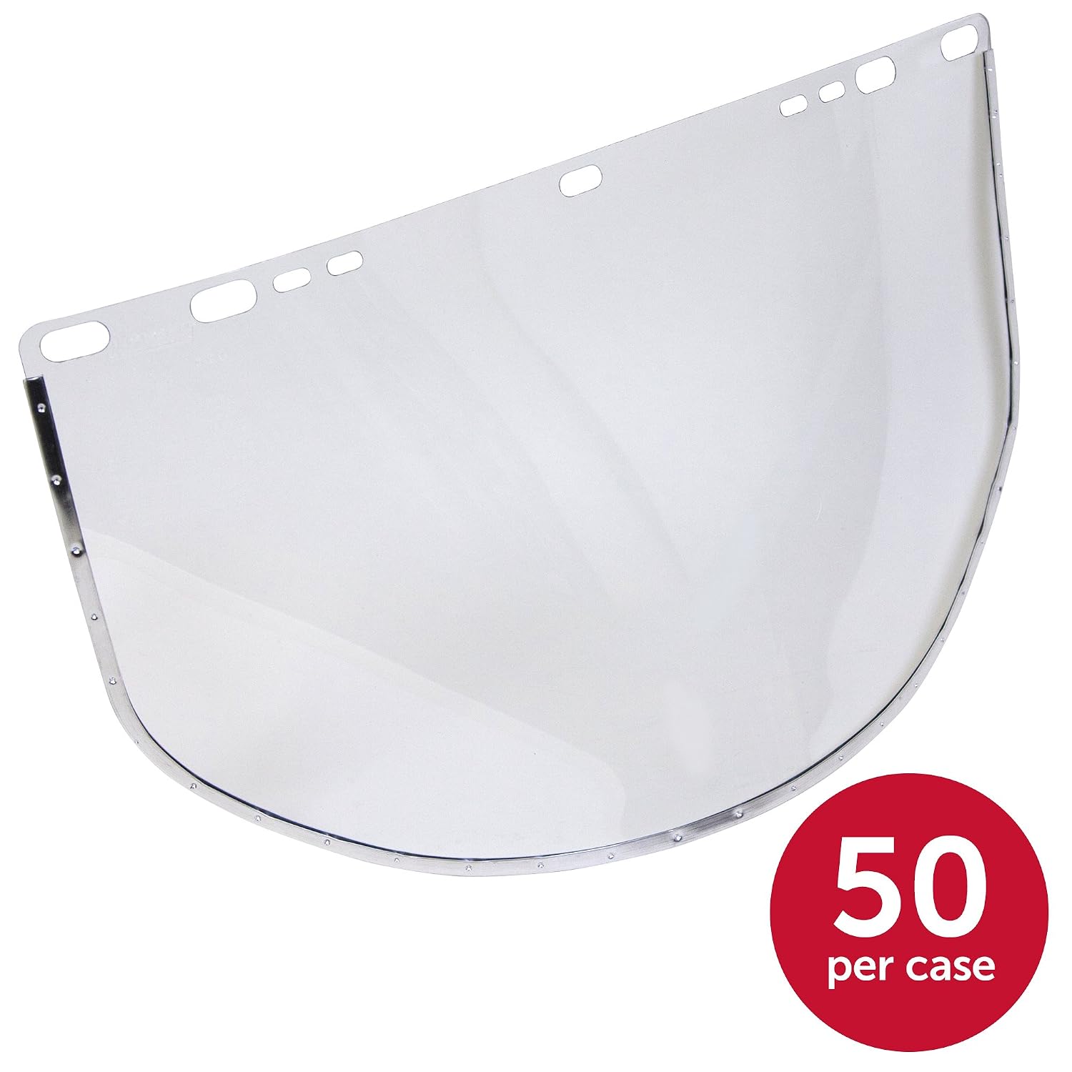 Jackson Safety Face Shield Window for Jackson Safety Headgear, 9" x 15.5" x 0.04", Aluminum Bound Acetate, Clear (Case of 50), 29091