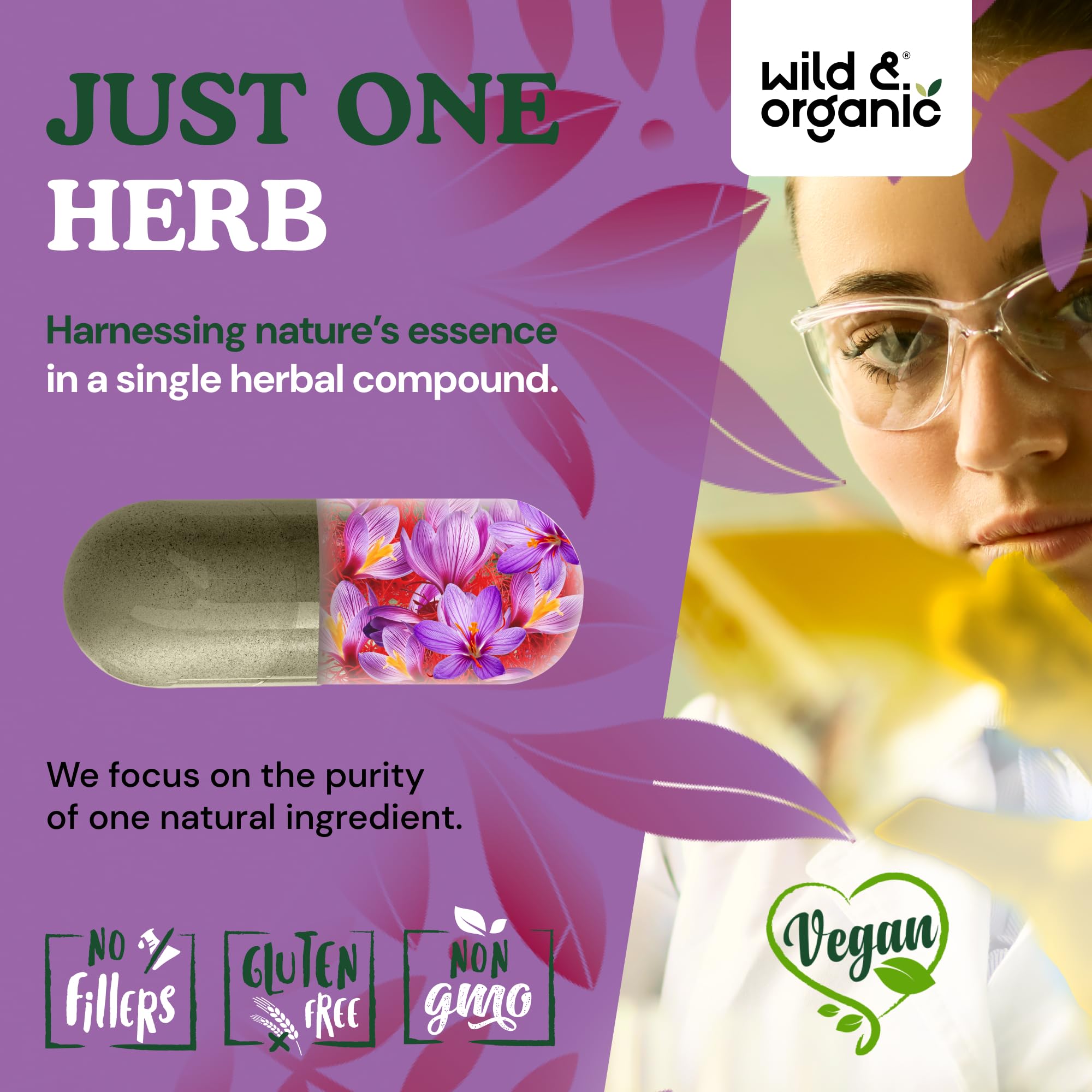 Wild & Organic Saffron Capsules 88.5 mg - Mood Support - 60 Count — Amazon image 5