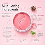 Blxnk RADIANCE Under Patches pour yeux - 60 Masques pour les yeux d'Hydrogel, Hydrater & Des cercles sombres brillants, des yeux puants & Sacs - Beauté asiatique Inspirée, Refroidissement & Apaisant avec le niacinamide, la caféine, les peptides