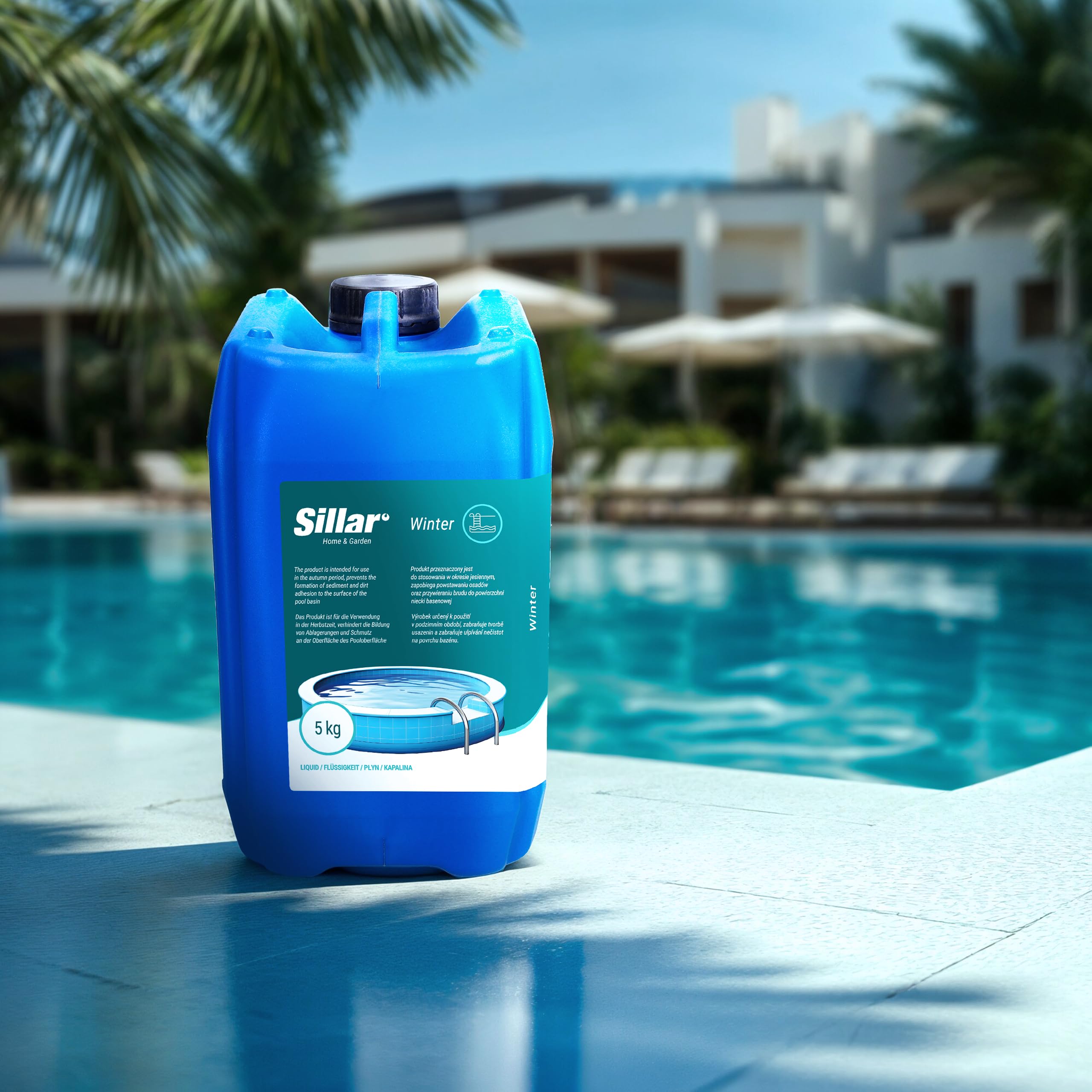 Sillar Winter Produit d'hivernage pour Piscine extérieure Liquide 5 kg
