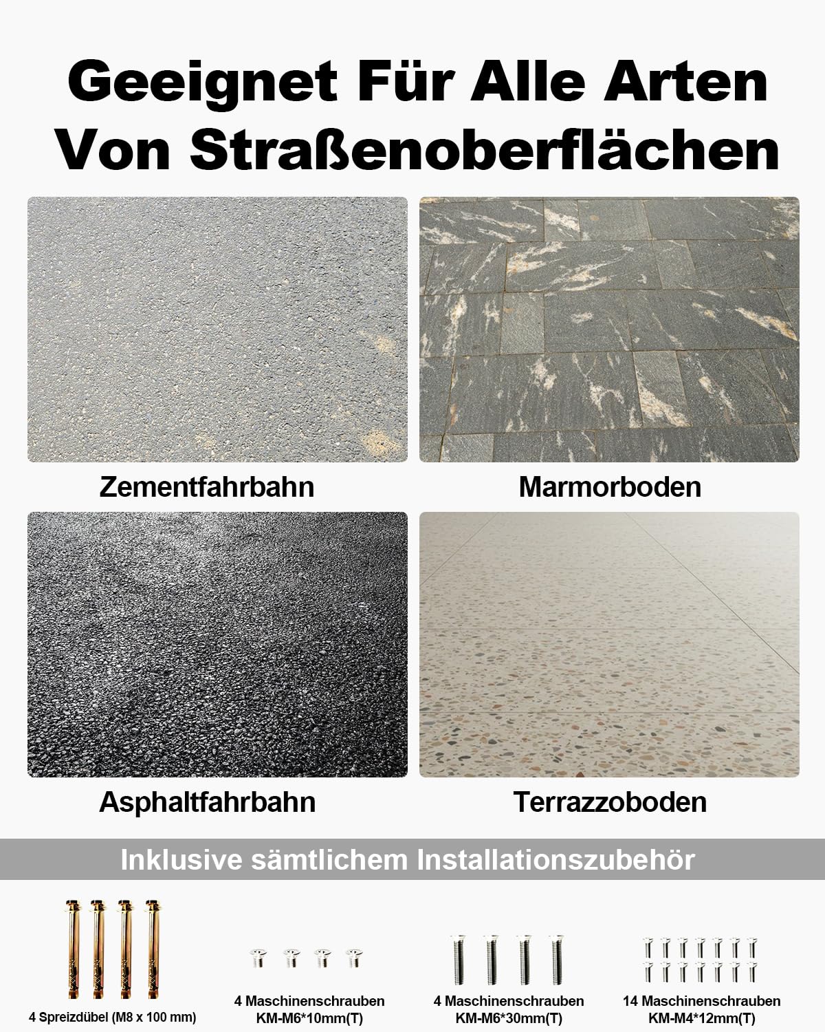 Universeller Wallbox Standfuß, Wallbox Standfuß Wetterfeste Standsäule, Ladestation für Fahrzeuge mit alternativen, Antrieben Ladestation mit festem Halter