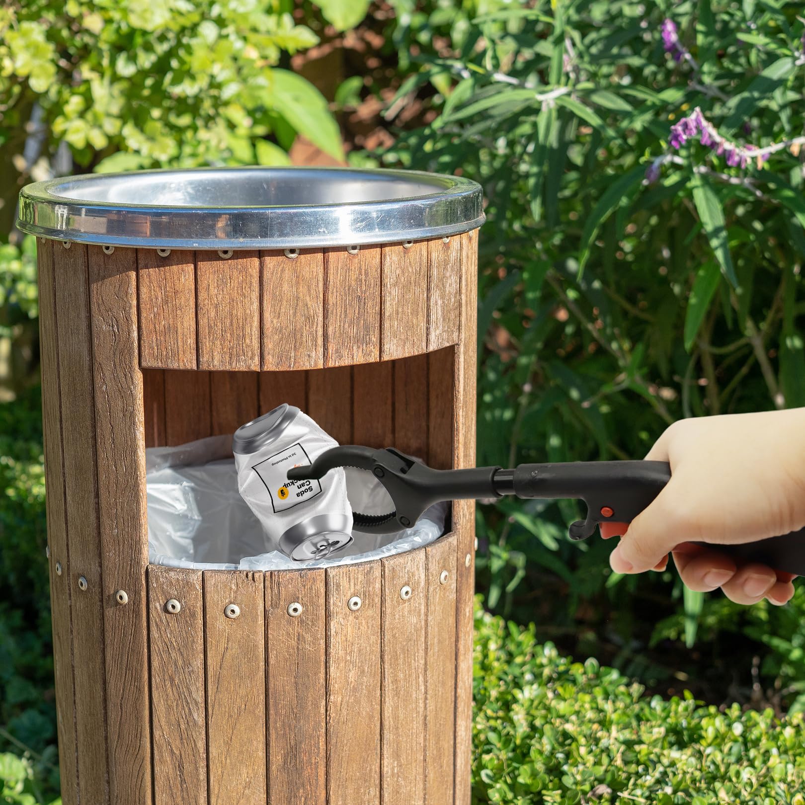 2Pièces Pince Ramasse Objet,Dechet Préhension de Ramassage Des a Déchets,Frutales Se Les Objets en Télescopique Outils,Ramasser Attrape Baisser Outil,Feuille Herbe Grabber,pour Tout Ramasse-Déchets
