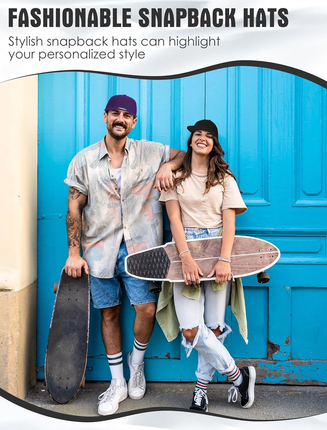 10 Pack Blank Snapback Hats for Men Flat Brim Hats Baseball Caps Bulk - Image 7