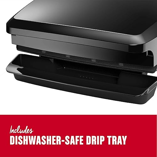 Miniatura 4 de George Foreman GR340FB - Parrilla eléctrica para interiores y platos clásicos de 4 servidores color negro