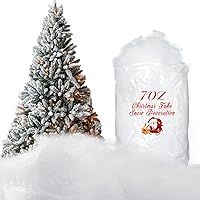 Vista 1 de Tatuo 7 oz Fake Snow 200 g Per Bag Artificial Fake Cotton Christmas White Cloud Faux Fluffy Snow Indoor Soft for Winter Christmas Tree Mantle