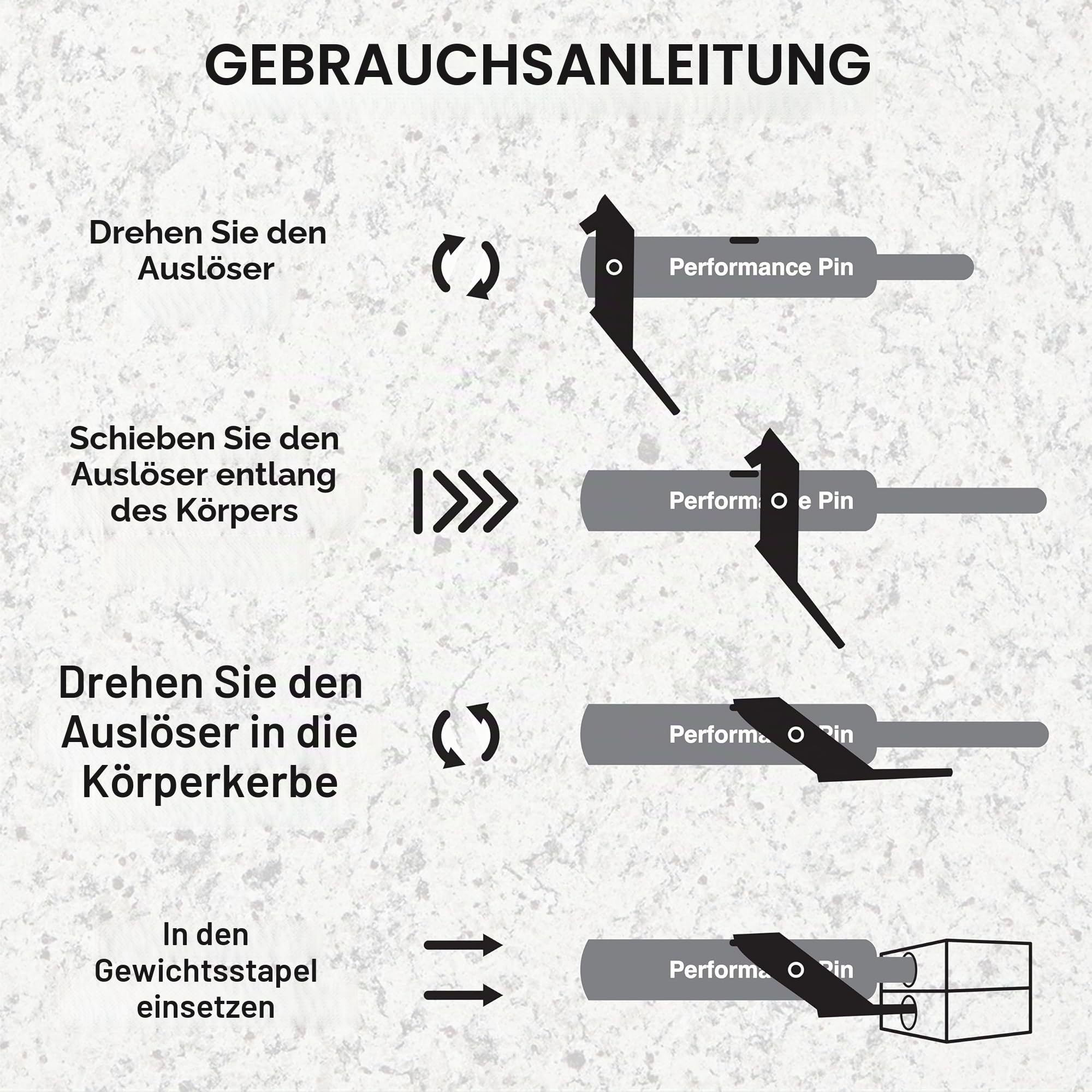 The Original Drop Set Pins für Fitnessstudio, eine weitere Wiederholung mit Gewichtsstapelstiften, sofortiger Übergang zu niedrigeren Gewichten für mehr Wiederholungen, hergestellt in