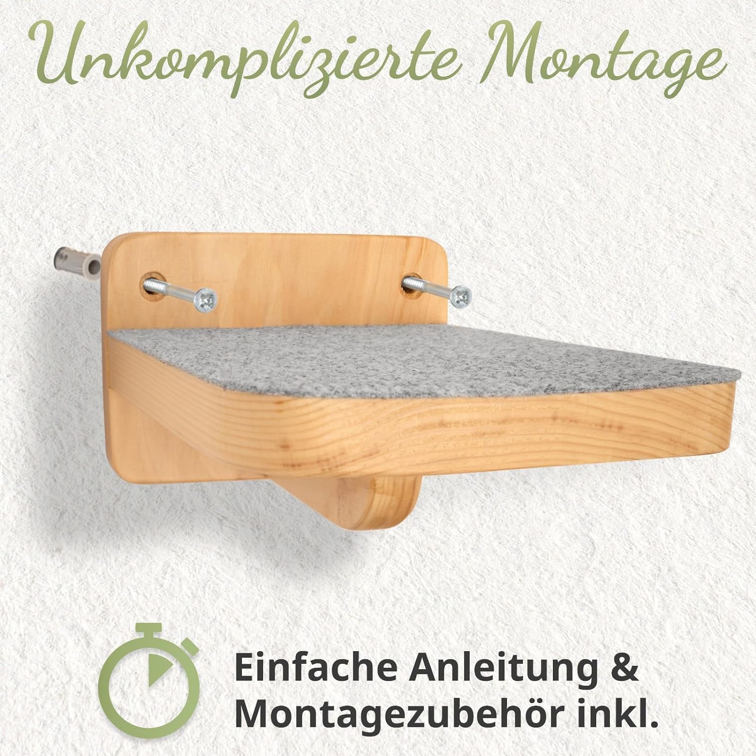 WOOWOOD® Juego de 3 Escaleras de Escalada para Gatos, Escaleras de Pared, Tamaño M
