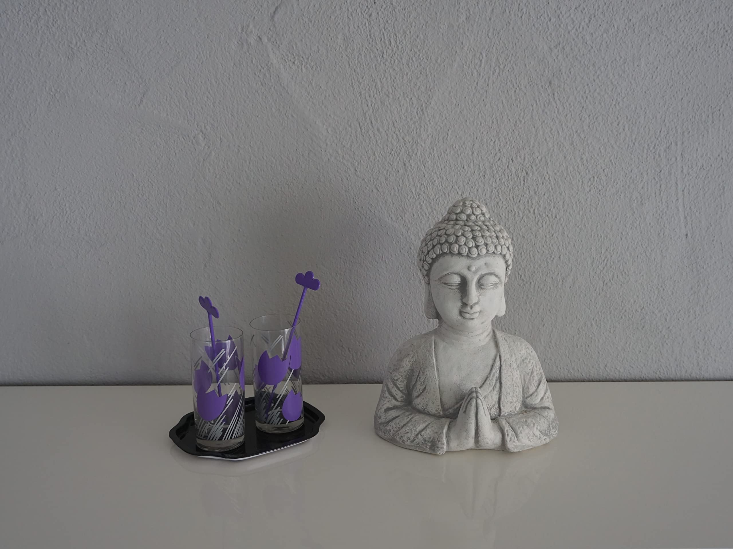 gartendekoparadies.de Statua in pietra massiccia Buddha busto statua in pietra grezza resistente al gelo