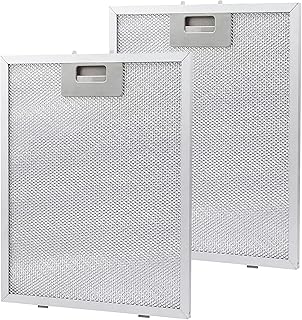 Tokenhigh Cooker Hood Metal Grease Filter, Durable Metal Mesh Grease Filter for Kitchen Extractor Fan Vent,Cooker Hood Extractor Vent Filter Fit for Many Brand-Easy to Clean 2 PCS, 320mm x 260mm