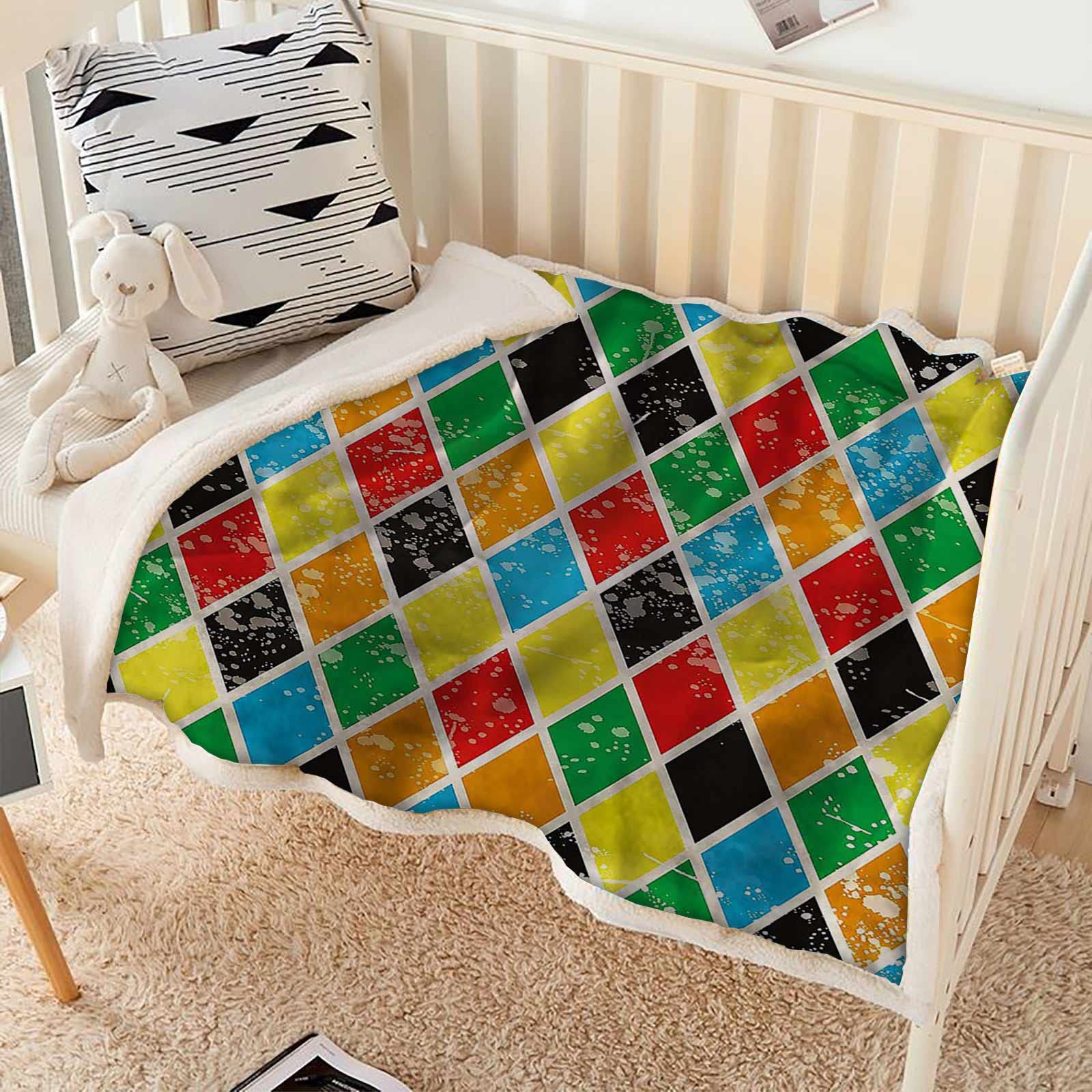 Amazon.com: Sherpa Blanket Throw Size Abstract All Season Warm Thermal  Fleece Blankets for Couch Bed Sofa : Home u0026 Kitchen