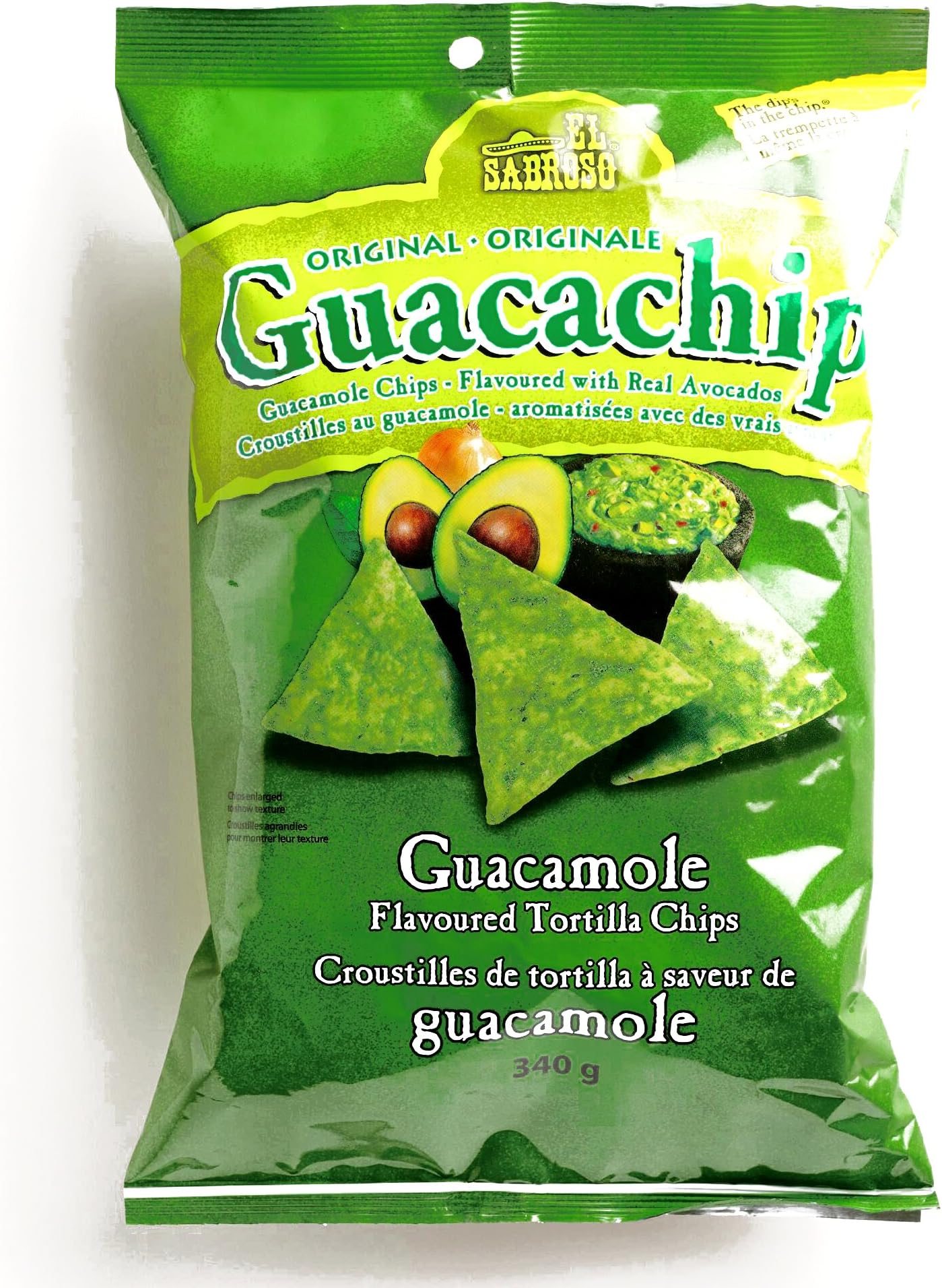 El Sabroso Guacachip Tortilla Chips 12 oz each (1 Item Per Order)