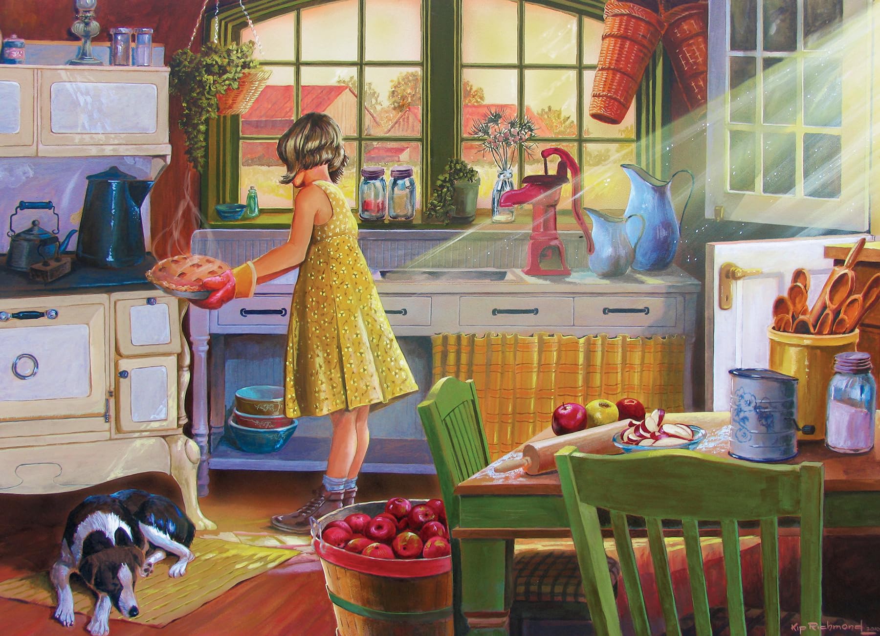 Cobble Hill 500 Piece Puzzle - Apple Pie Kitchen - Sample Poster Included