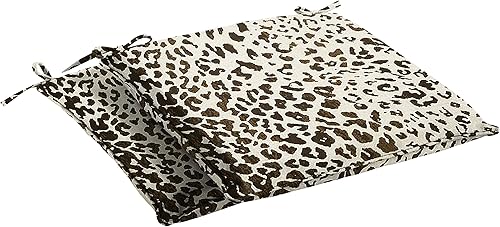 Sorra Home AMZ558021SC - Juego de almohadillas para sillas de interior/exterior, 21 x 19 x 2 pulgadas, leopardo oscuro