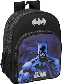 safta Batman Schulrucksack für Kinder, Kinderrucksack, anpassbar an den Wagen, ideal für Kinder im Schulalter, bequem und vielseitig, Qualität und Widerstandsfähigkeit, 33 x 14 x 42 cm