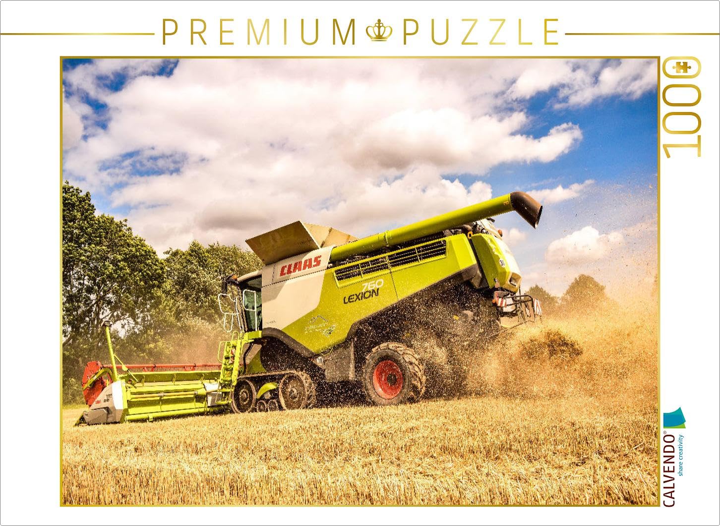 CALVENDO Puzzle "Giganten Im Kornfeld" – Premium-Foto-Puzzle Mit Landwirtschafts-Motiv, 64x48 Cm